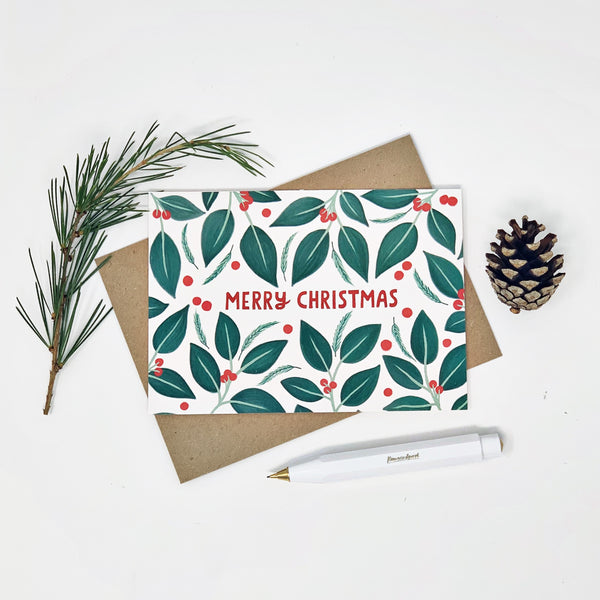 Merry Christmas Berries - Pack of 8 Cards