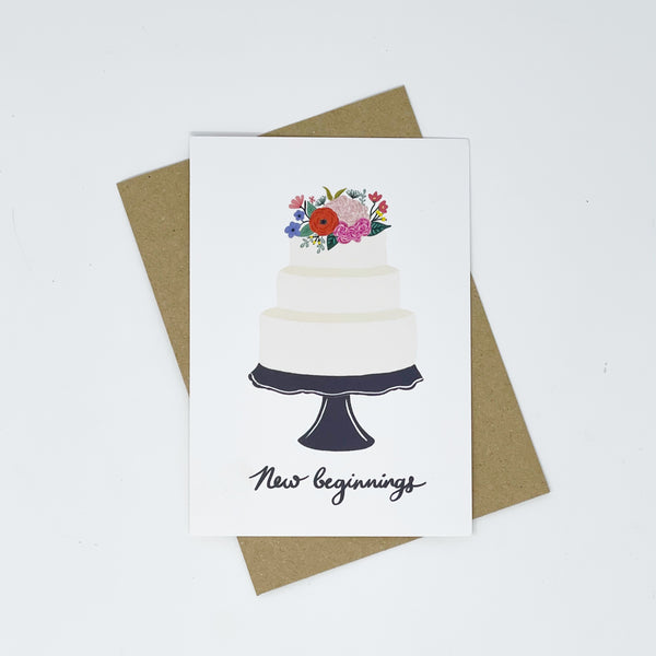 New Beginnings Wedding Day Card