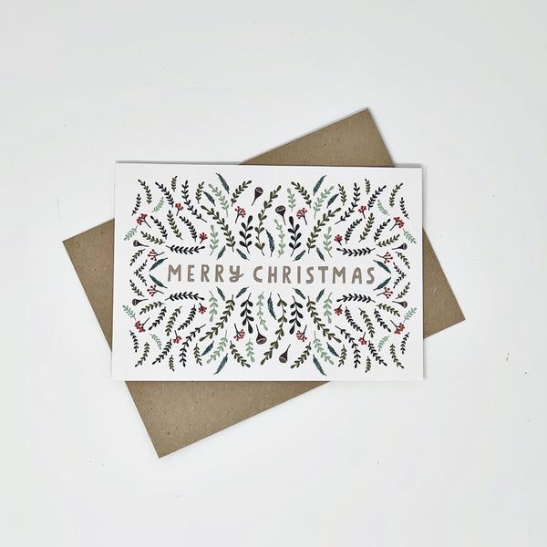 Merry Christmas Pattern - Pack of 8 Cards