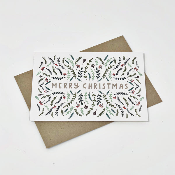 Christmas Pattern "Merry Christmas" Card