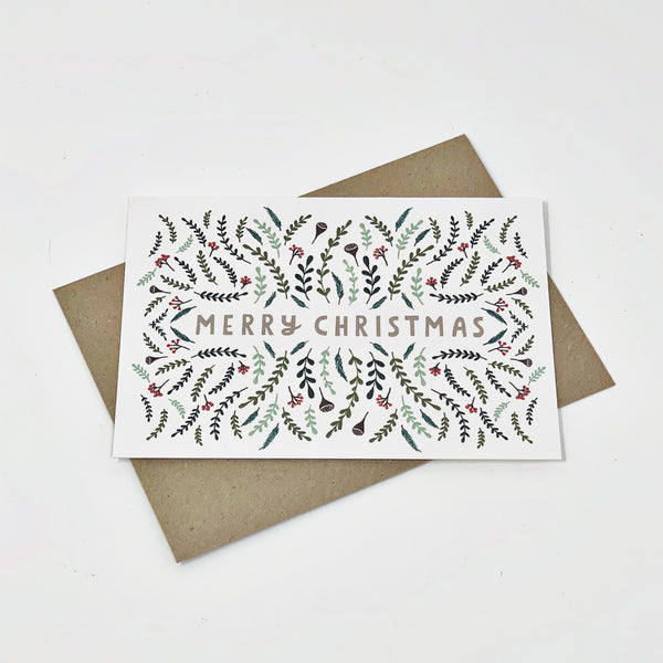 Merry Christmas Pattern - Pack of 8 Cards