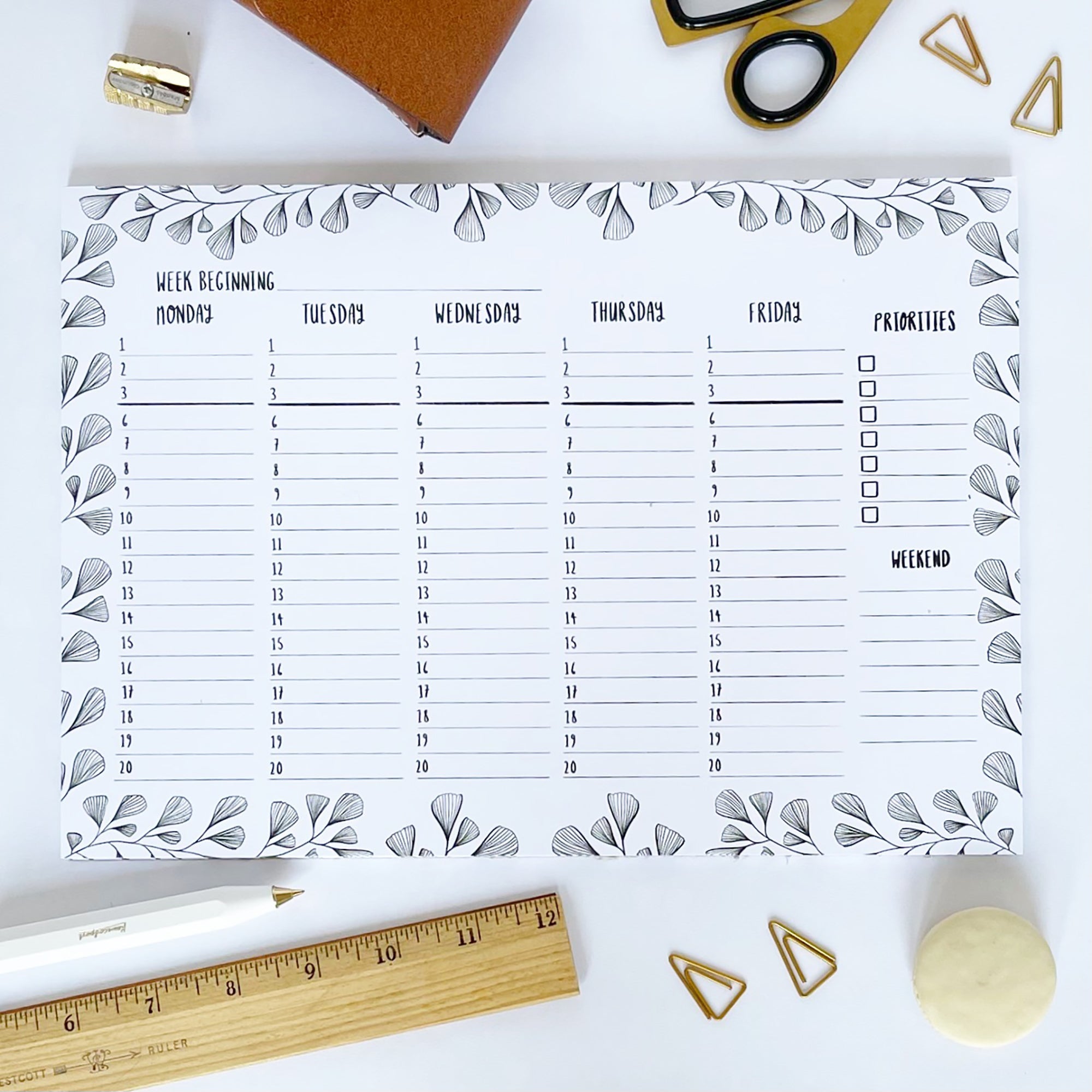 SALE Leaf Weekly Planner