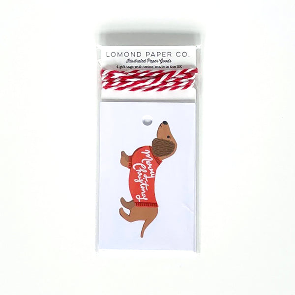 Dachshund Gift Tags x 4