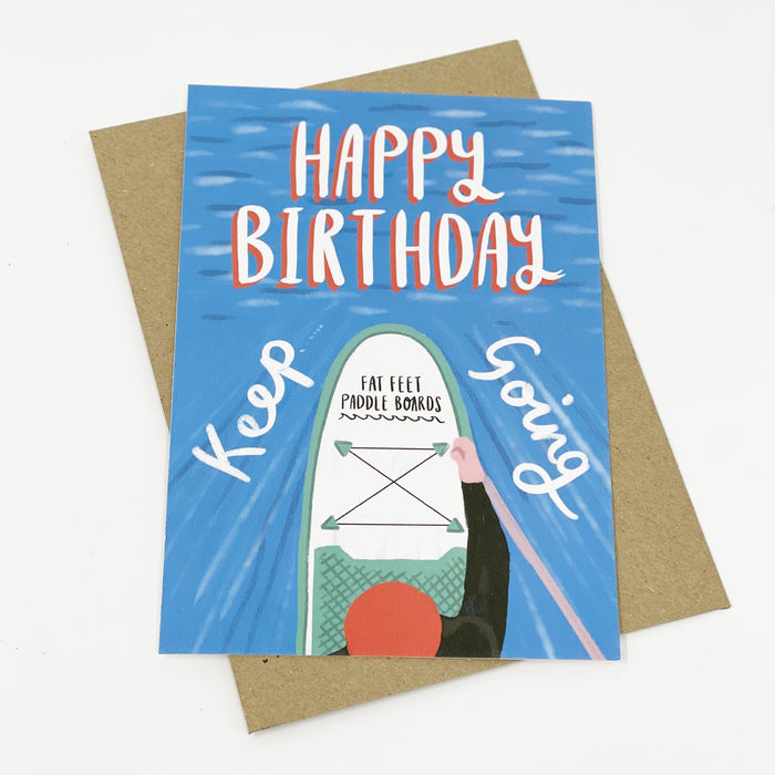 Paddle Board Birthday card