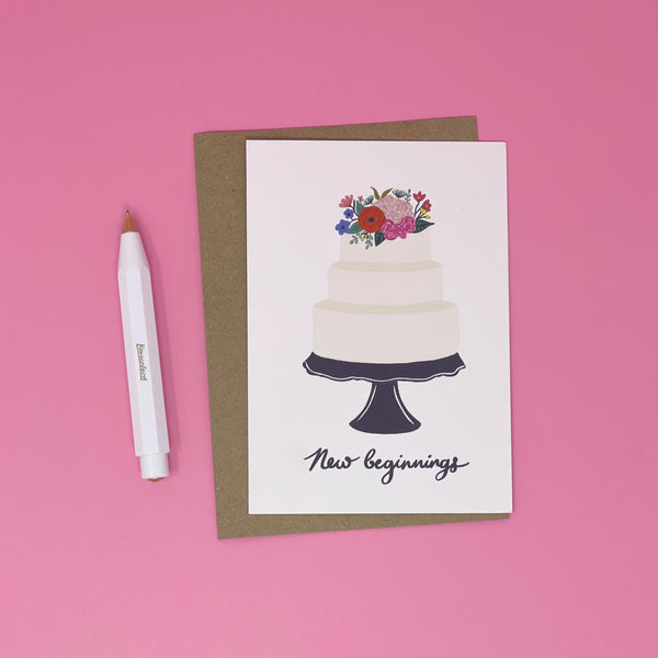 New Beginnings Wedding Day Card