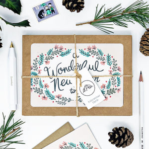 A Wonderful Christmas & New Year - Pack of 8 Cards