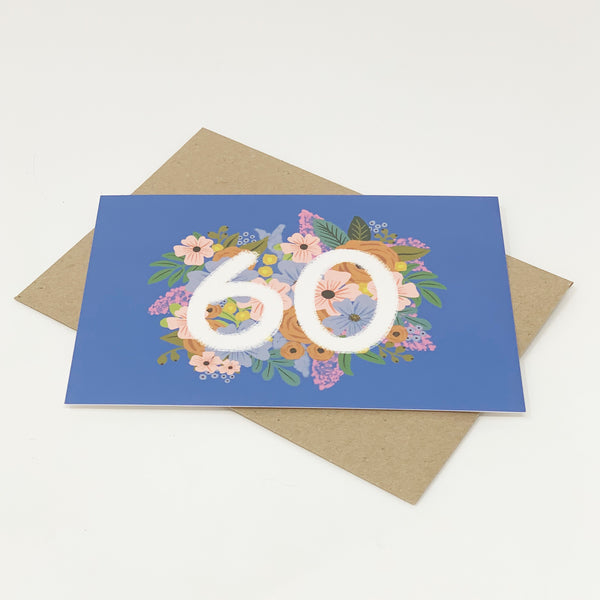 Colourful, Floral 60th Birthday Card