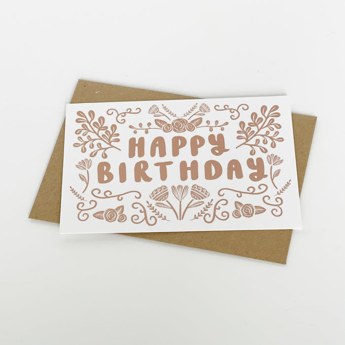Happy Birthday - Folk Brown