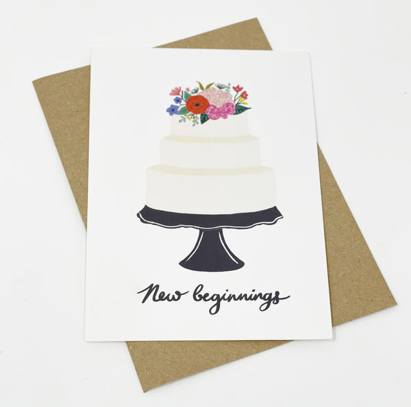 New Beginnings Wedding Day Card