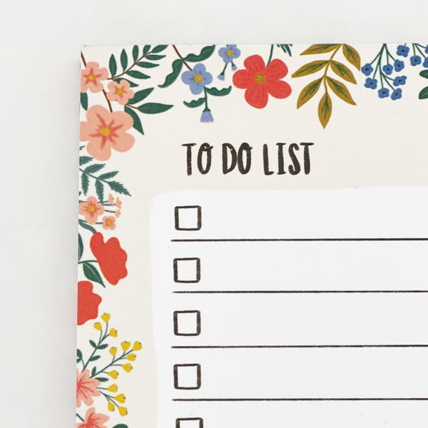 FLORAL To Do List - Notepad