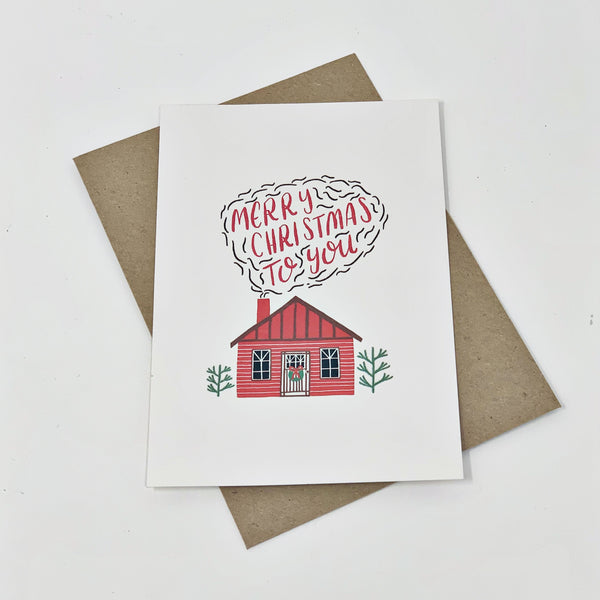 Little Log Cabin, Merry Christmas - Pack of 8 Cards