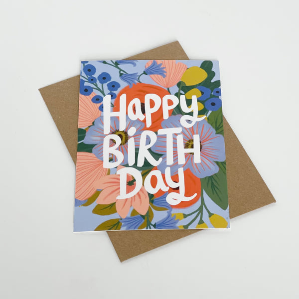 Happy Birthday - Colourful Flowers