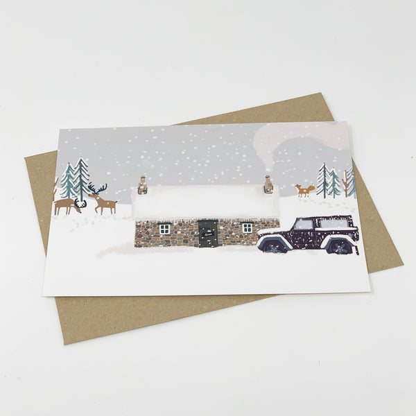 Bothy in the Snow Christmas Card Pack