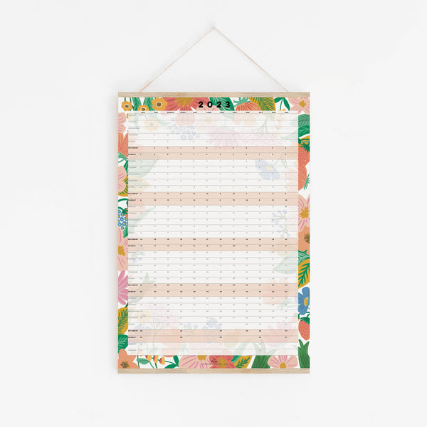 SALE - 2023 Floral Colourful A2 Wall Planner