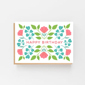 Happy Birthday - Floral Summer Design