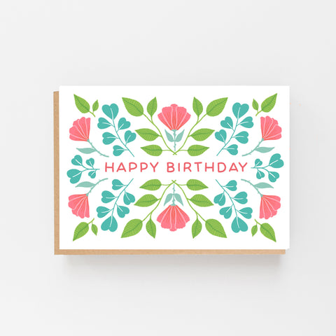 Happy Birthday - Floral Summer Design