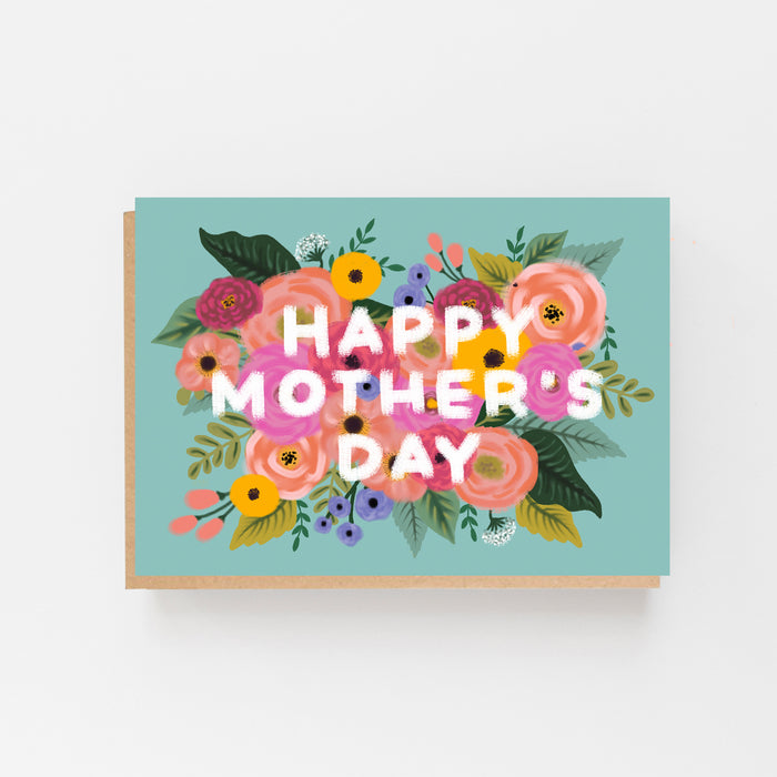 Happy Mother's Day Card - Vintage, Floral Design
