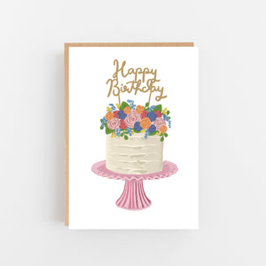 Happy Birthday Cake - Pink