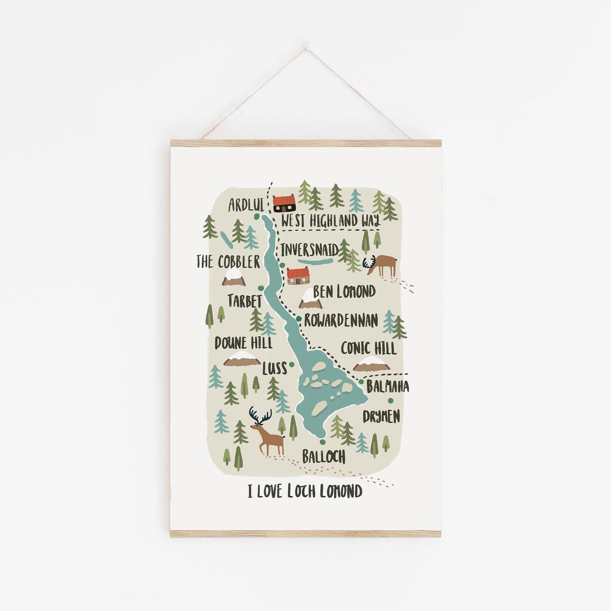 I LOVE Loch Lomond Art Print