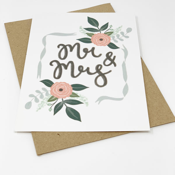 Mr and Mrs Wedding Day Card