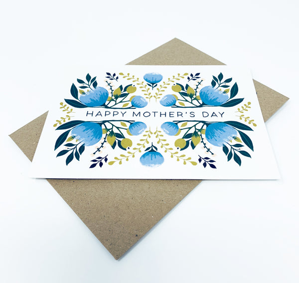 Happy Mother's Day - Floral Blue