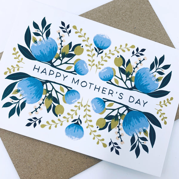 Happy Mother's Day - Floral Blue