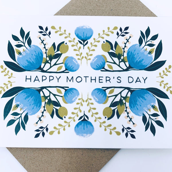 Happy Mother's Day - Floral Blue