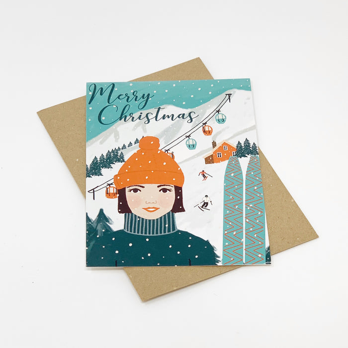Merry Christmas Ski-ing Card - Lomond Paper Co.