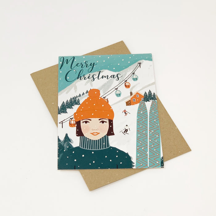 Merry Christmas Ski-ing Card - Lomond Paper Co.