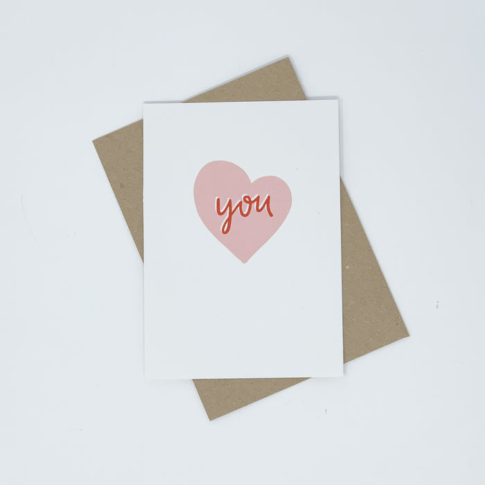 You - Heart Card