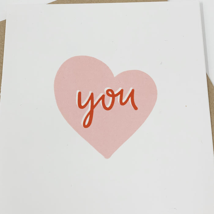 You - Heart Card