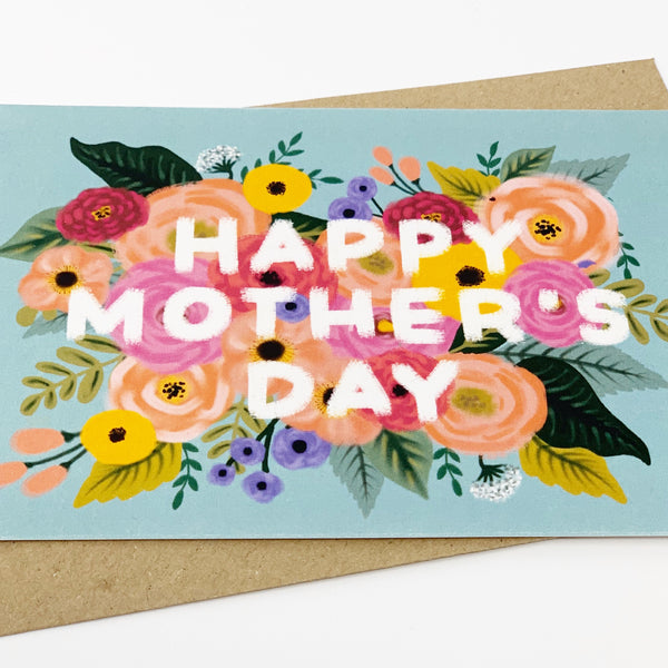 Happy Mother's Day Card - Vintage, Floral Design