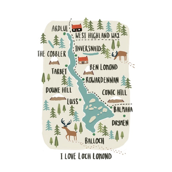 I LOVE Loch Lomond Art Print