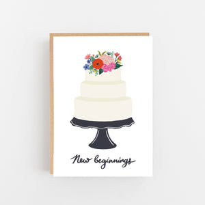 New Beginnings Wedding Day Card