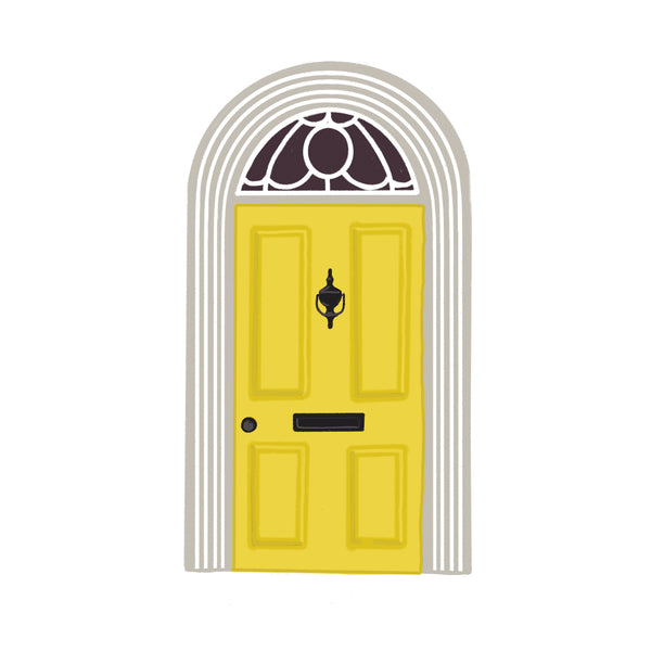 New home yellow door - lomond paper co