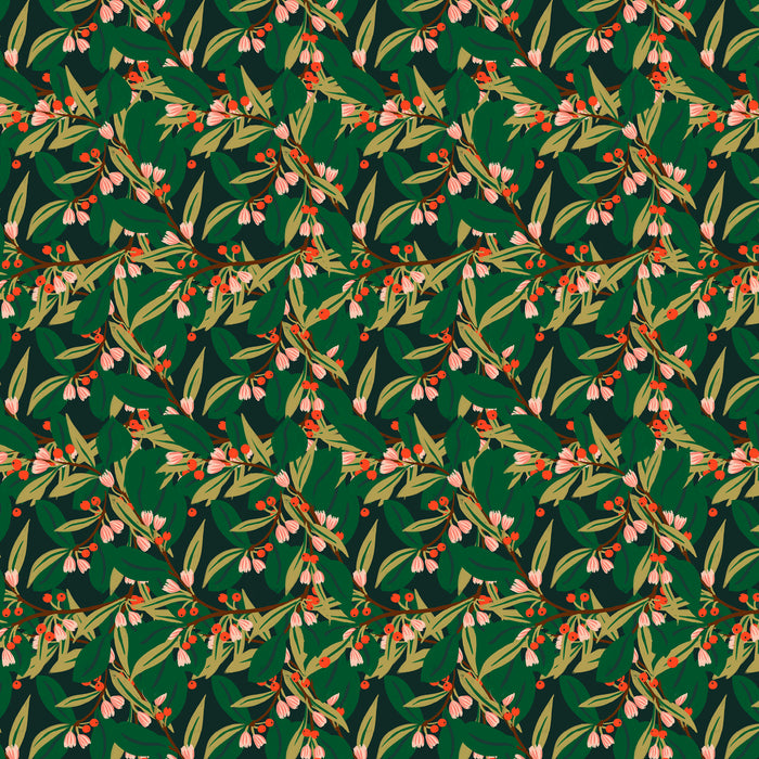 Christmas Greenery DEEP GREEN Gift Wrap & Tags