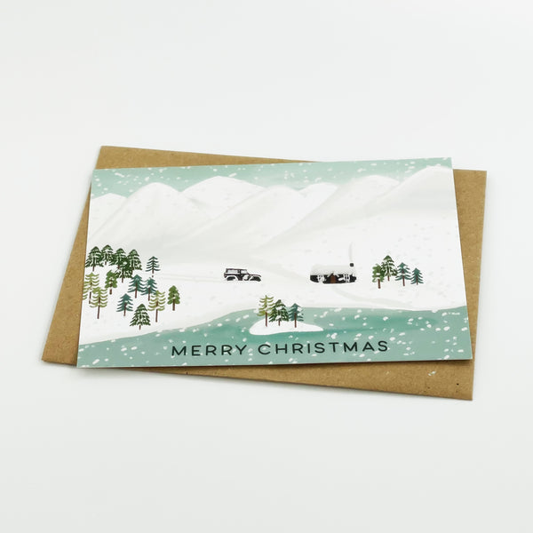Snowy Mountains Merry Christmas cards - Pack of 8 cards