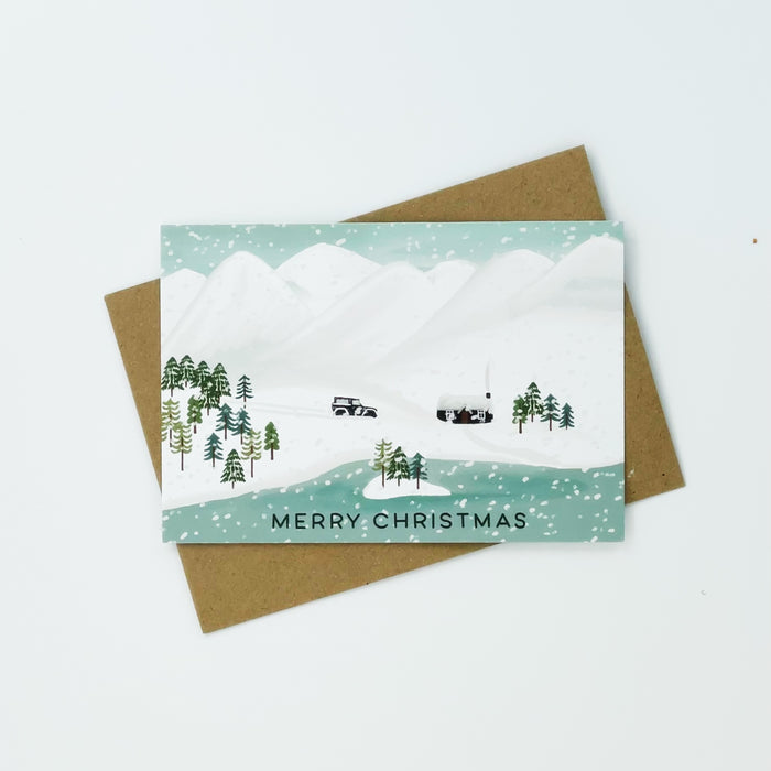 Snowy Mountains Merry Christmas cards - Pack of 8 cards