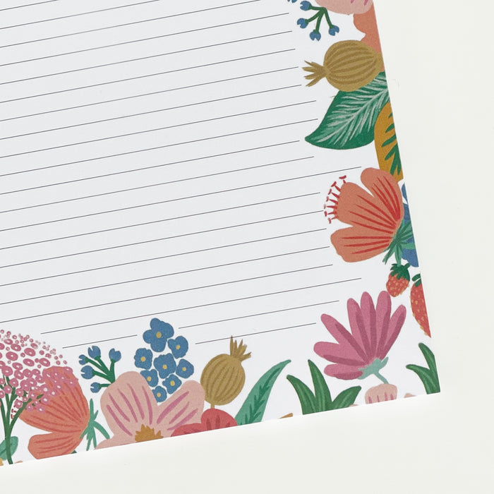 A5 Floral List Pad