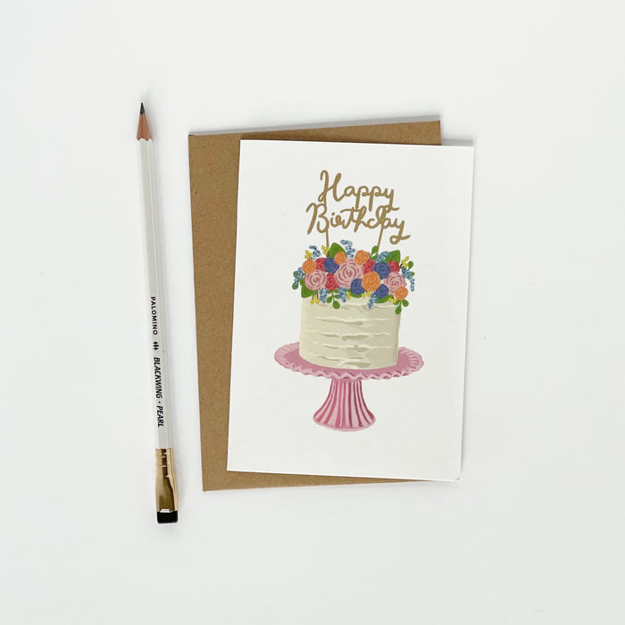 Happy Birthday Cake - Pink