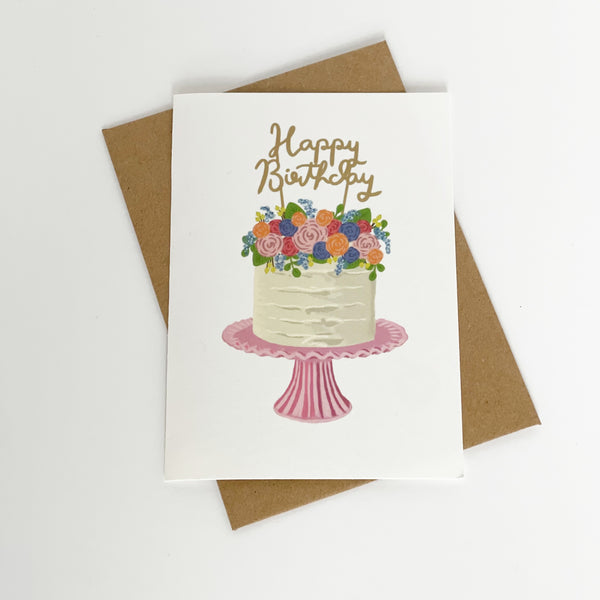 Happy Birthday Cake - Pink