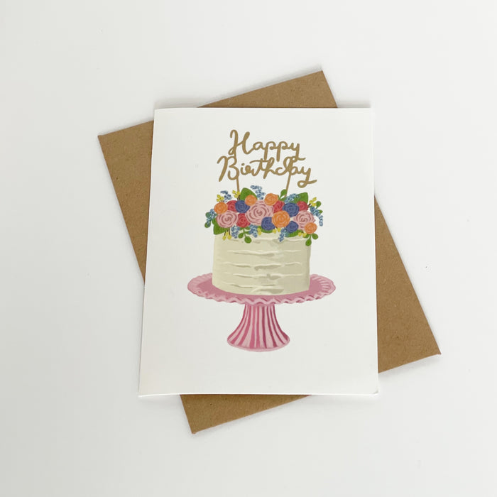 Happy Birthday Cake - Pink
