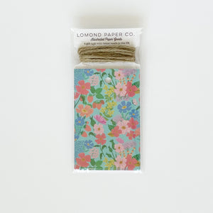 Summer Flowers -  Green Gift Tags x 4