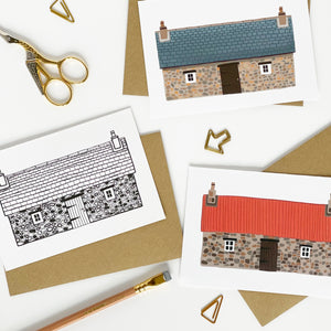 Scottish Bothy Blank Card Set x 6