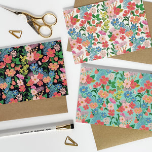 Summer Flowers Blank Card Set x 6