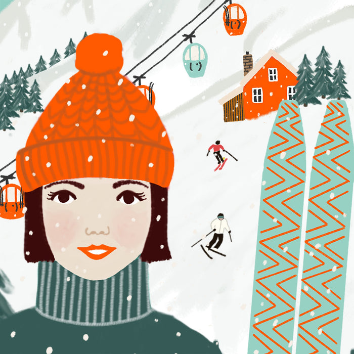 Merry Christmas Ski-ing Card - Lomond Paper Co.
