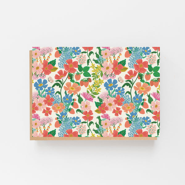 Summer Flowers Blank Card Set x 6