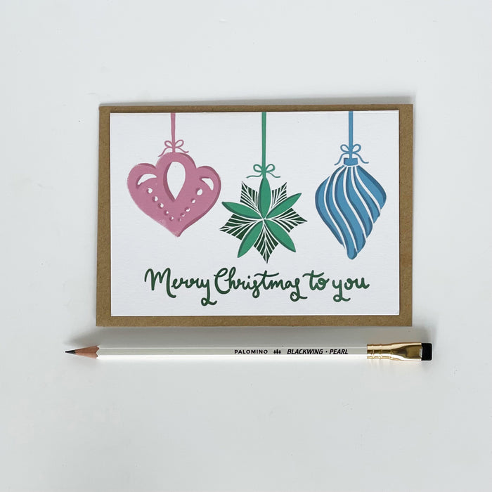 Merry Christmas to You Baubles Card Pack