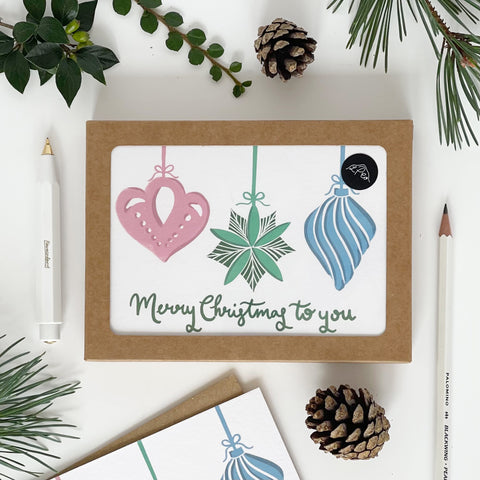 Merry Christmas to You Baubles Card Pack