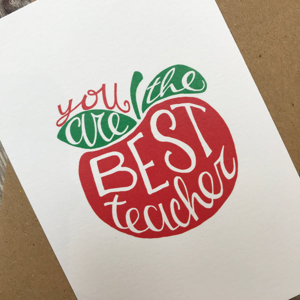 you are the best teacher card - lomond paper co.